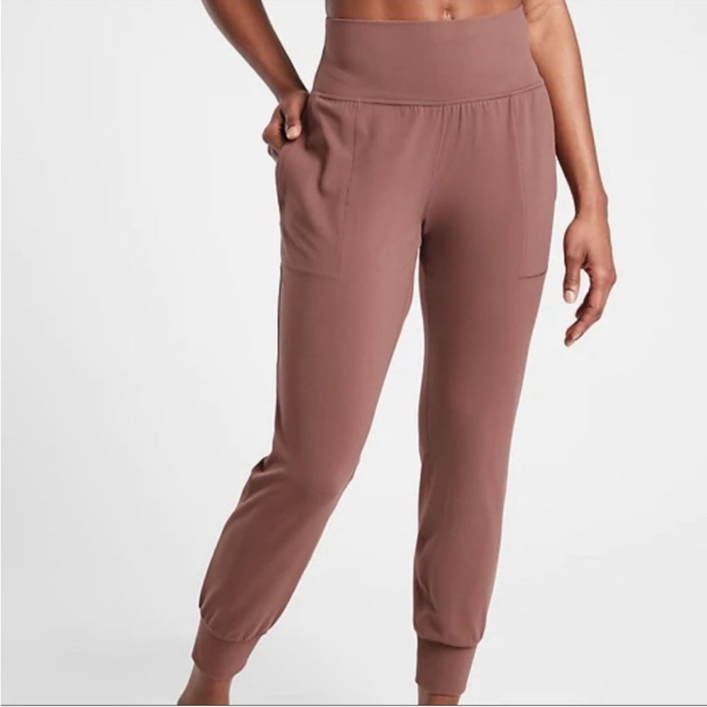 Athleta Pink High-Waisted Joggers
